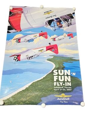 Sun 'N Fun Fly-in 2007 Lakeland Florida Poster AeroShell Team Steve Gustafson